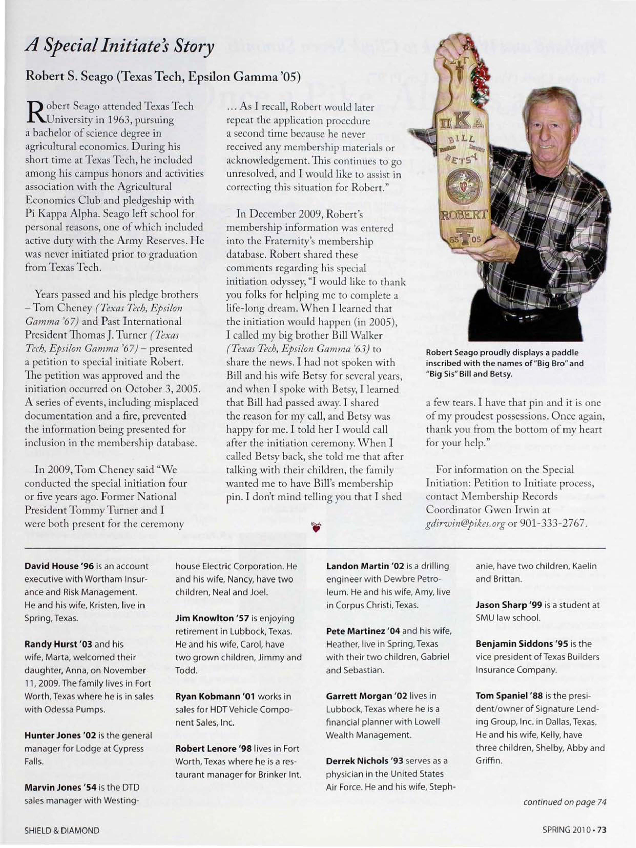 A Special Initiate's Story